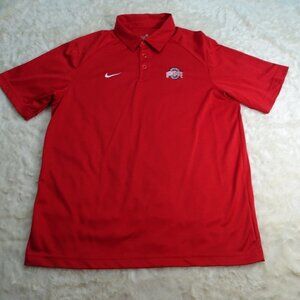 NCAA Ohio State Buckeyes Red Polo Fit Dry Medium